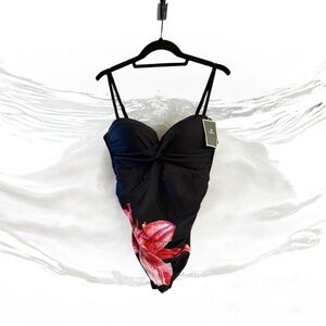 Eomenie Women's Push Up Wrap One Piece Swim Suit